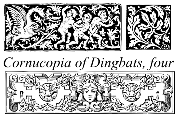 Cornucopia of Dingbats Four: A Vintage Font for Branding