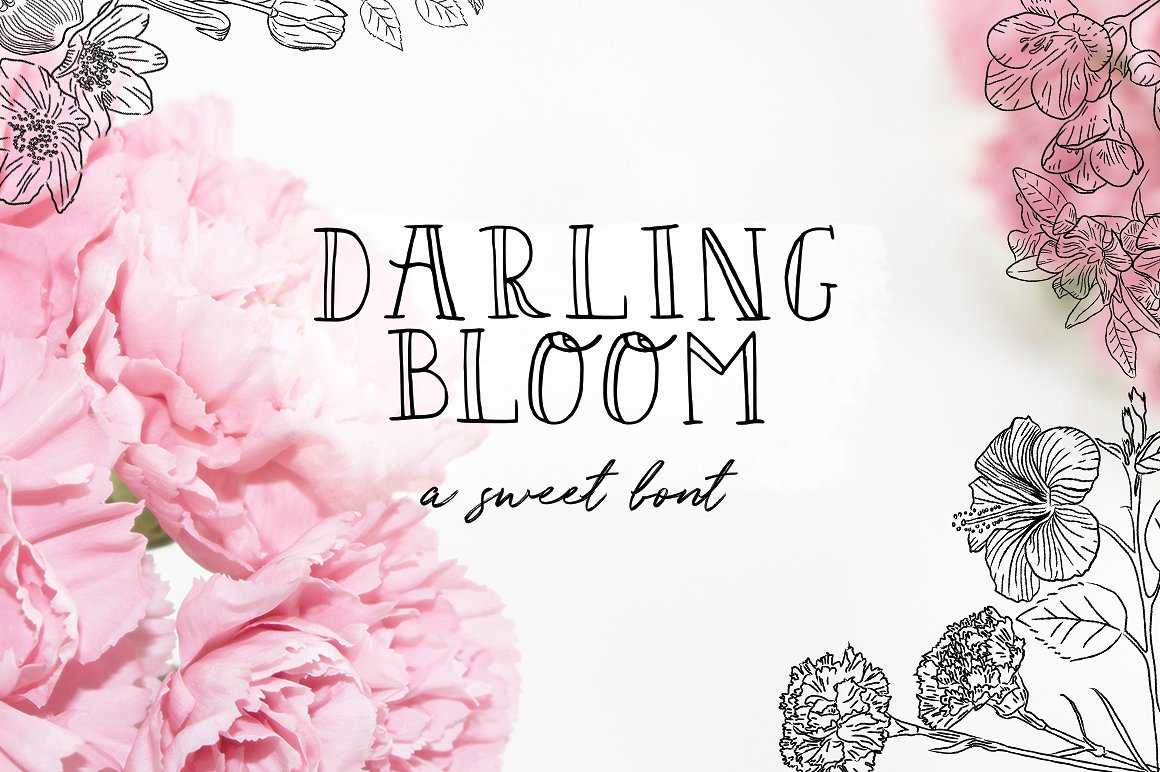 Darling Bloom: A Hand-Drawn Serif Font for Editorial Design