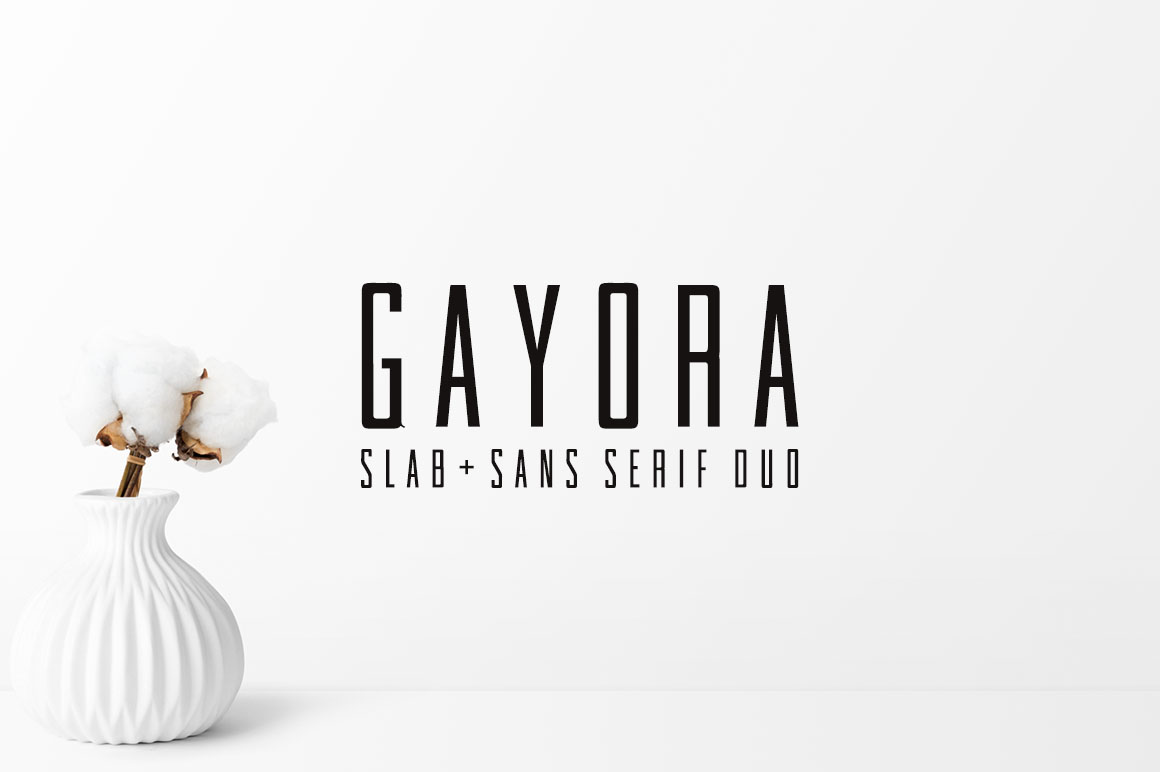Gayora Font: A Clean Slab Serif for Modern Branding