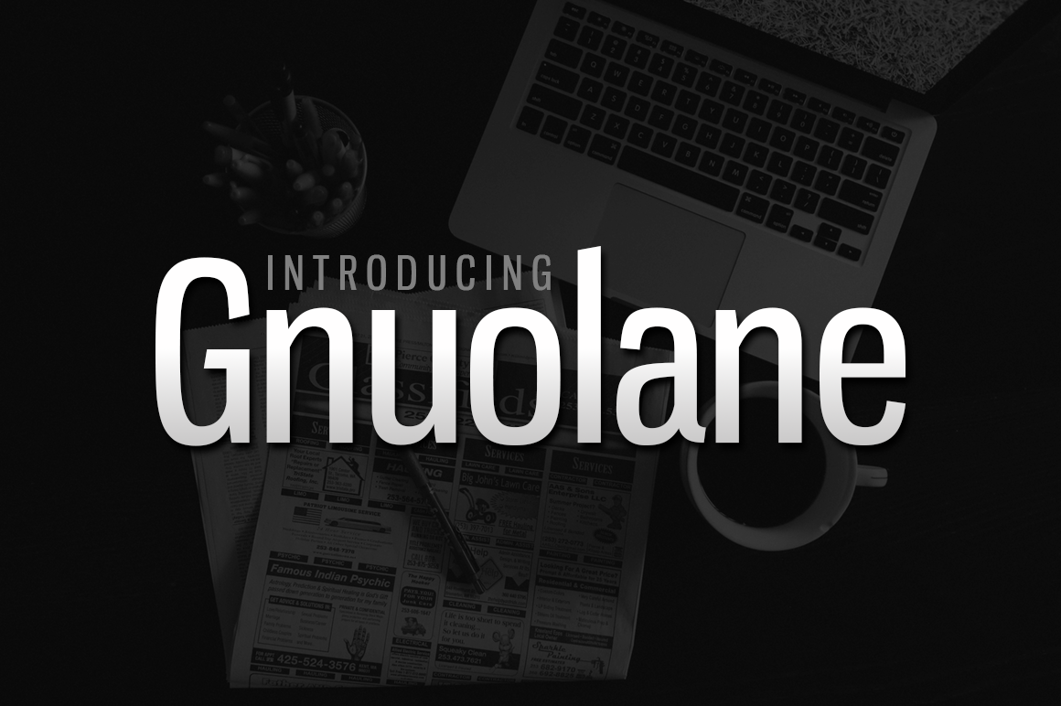 Gnuolane: A Serious Headline Font for Editorial Impact
