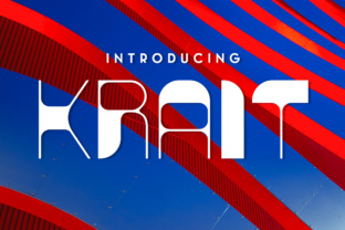 Krait: A Layered Geometric Typeface for Modern Makers
