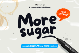 More Sugar: A Bouncy Handwritten Font for Makers