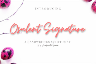 Osulent: A Modern Signature Script for Elegant Editorial Design