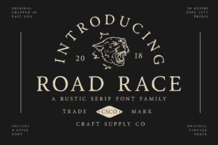 Road Race Family: The Rustic Serif for Bold Branding