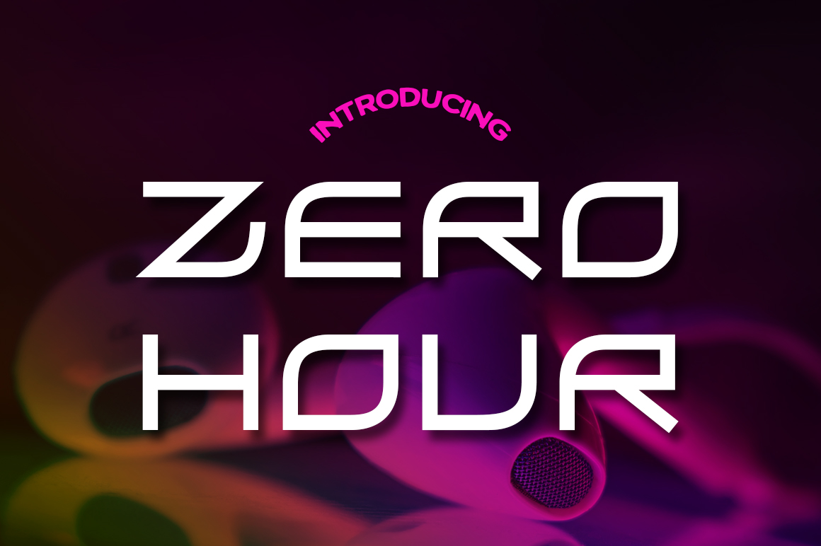 Zero Hour: A Bold Techno Typeface for Web Design